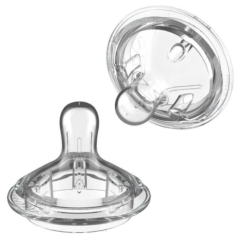 NANOBÉBÉ Nanobebe Flexy Silicone Bottles Nipples Triple Vented Twin-Pack - Slow Flow - Image 1